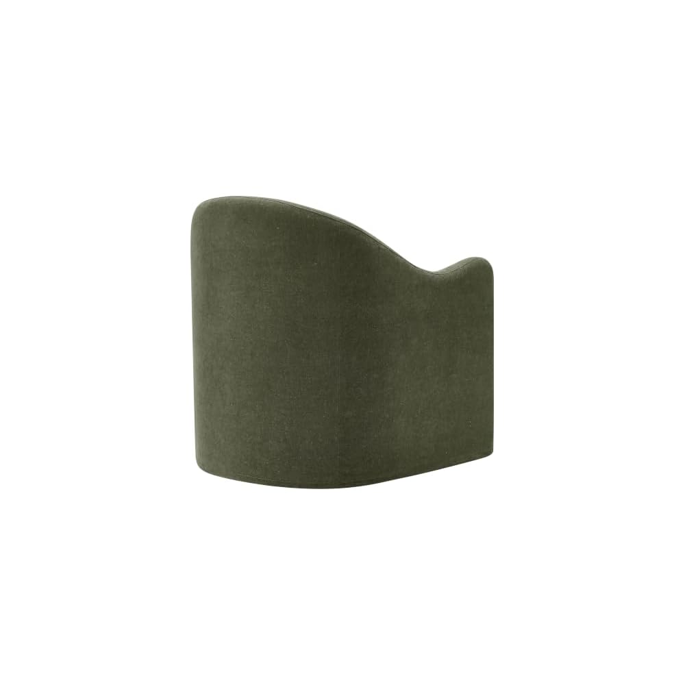 Modway Bardot Slipcovered Accent Chair in Sage – Curved Back Upholstered Living Room Chair with Pillow – Linen Blend Lounge Chair for Bedroom or Reception Area