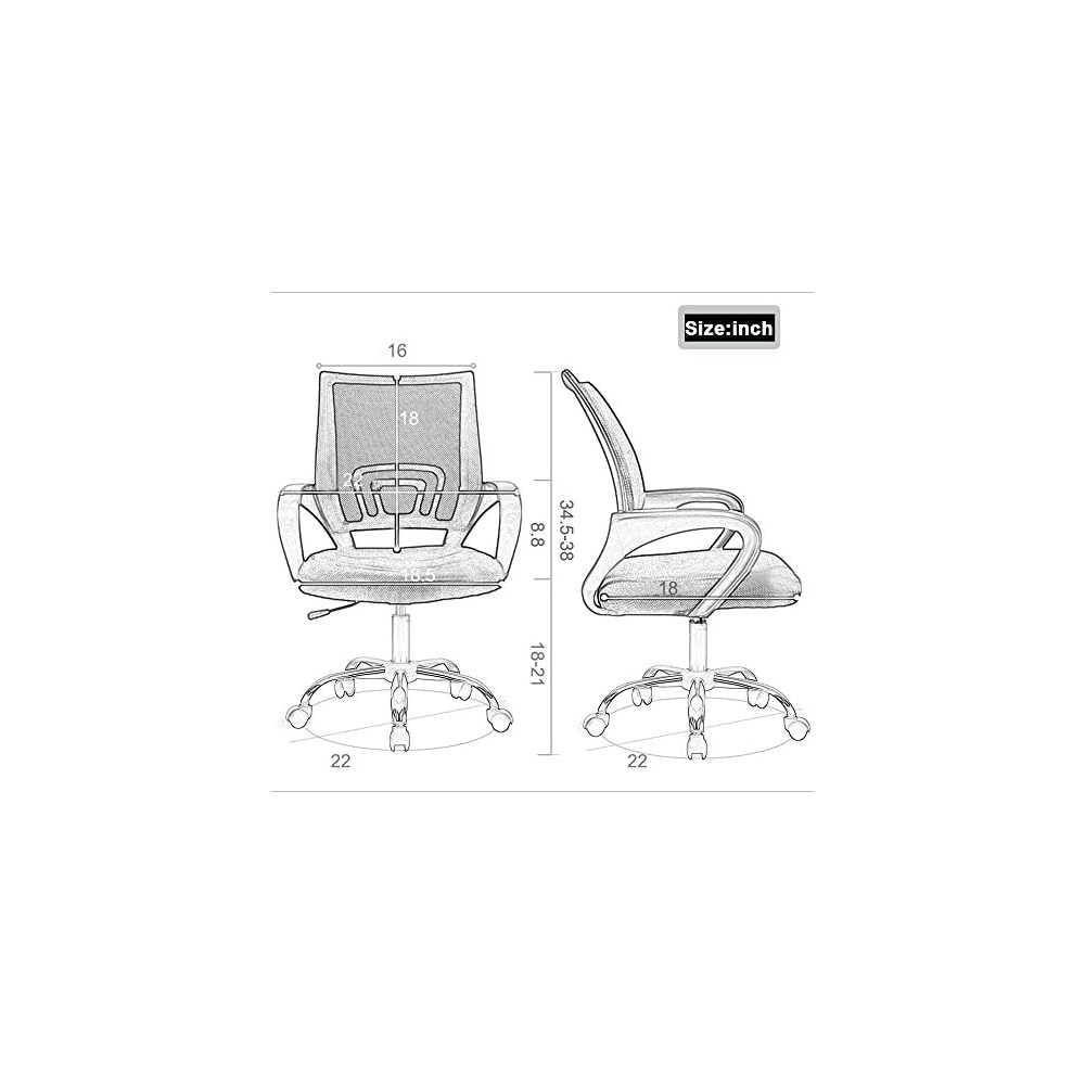 BestOffice | Ergonomic Office Chair | Pink | Pack of 2 | Mesh Desk Chair
