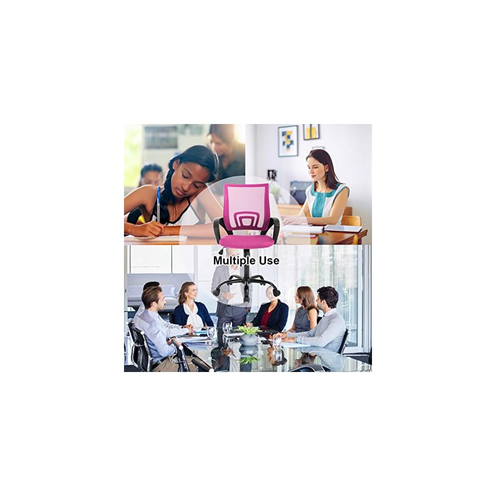 BestOffice | Ergonomic Office Chair | Pink | Pack of 2 | Mesh Desk Chair