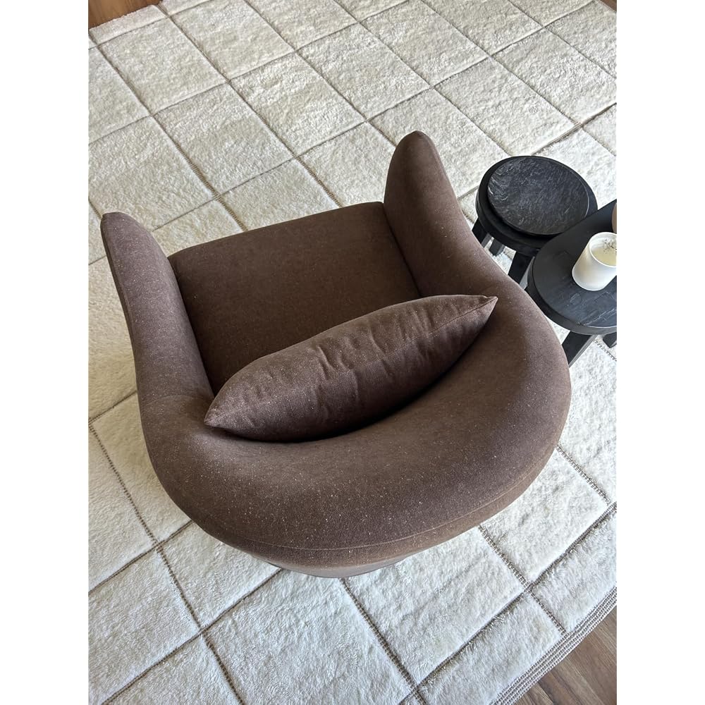 Modway Bardot Slipcovered Accent Chair in Sage – Curved Back Upholstered Living Room Chair with Pillow – Linen Blend Lounge Chair for Bedroom or Reception Area